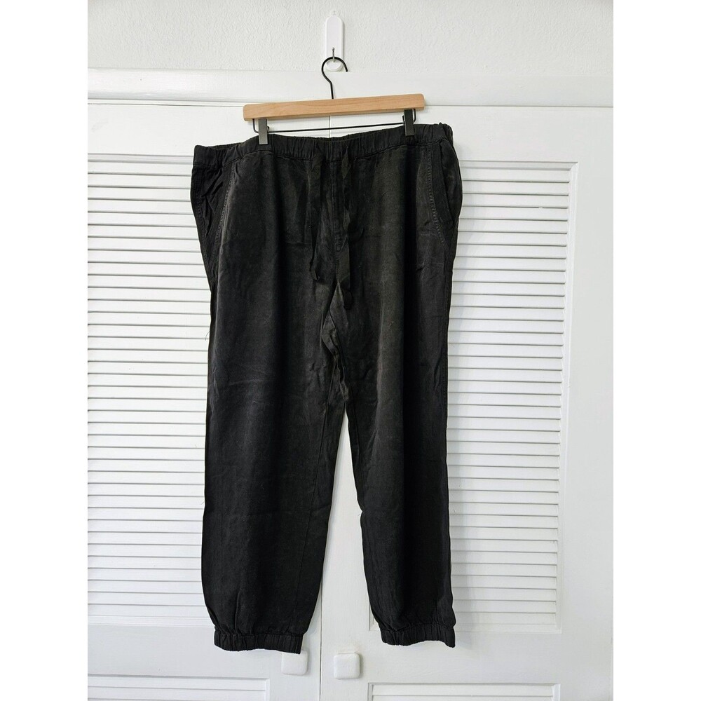 Faded Glory Women’s XXL  Joggers Lyocell Heavyweight Charcoal Black Drawstring